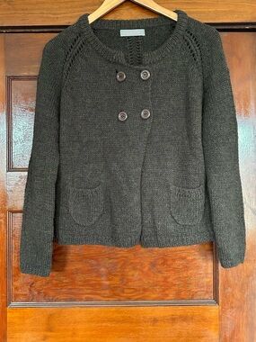 Helen Sorel Y2K Wool Alpaca Blend Sweater Sz Small Brown Cabincore Granola Girl